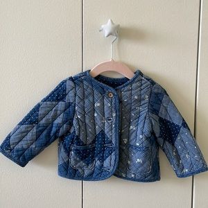 Baby Gap Girls Quilted Denim Jacket